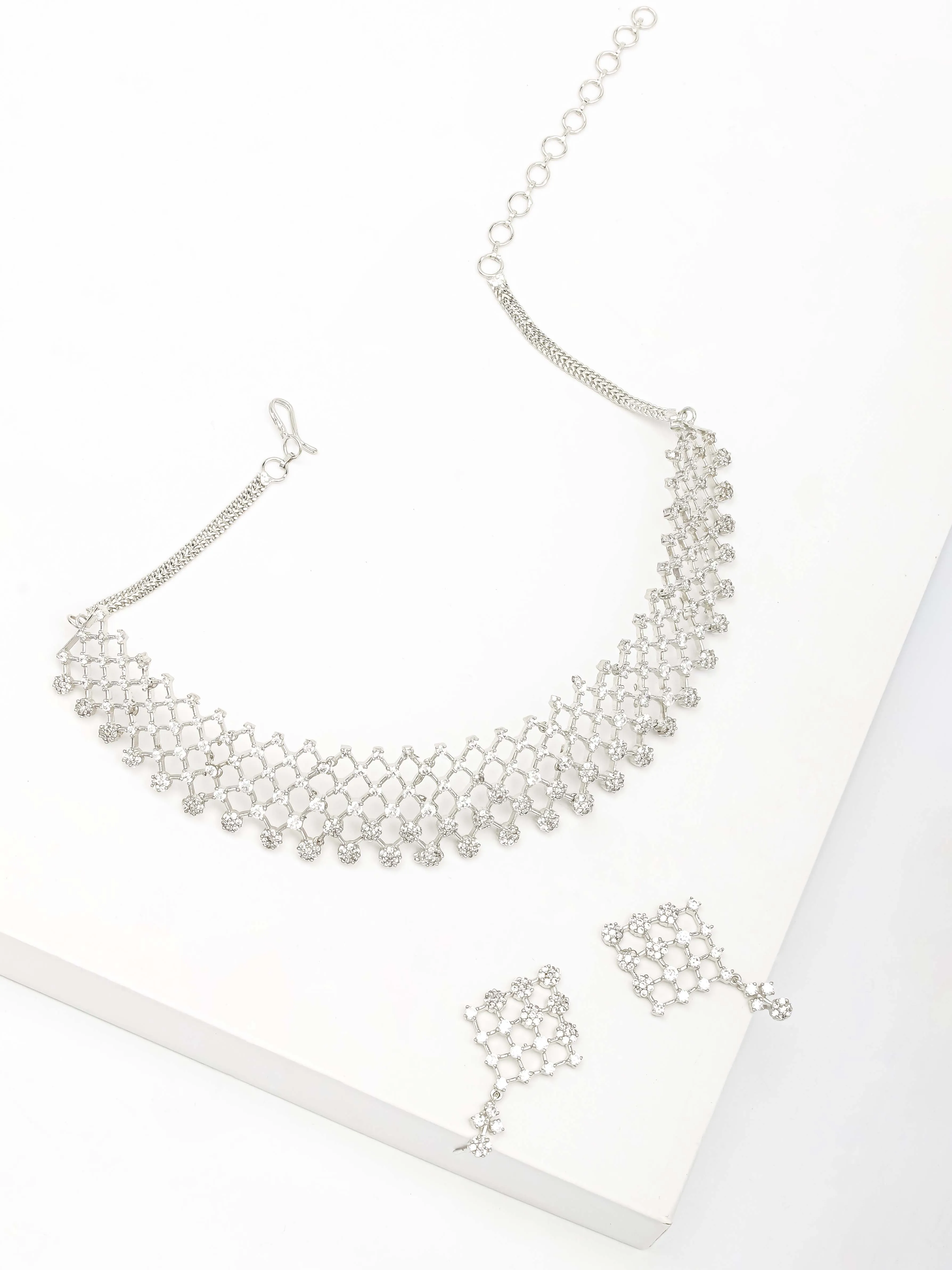 AD Necklace Set With Earrings