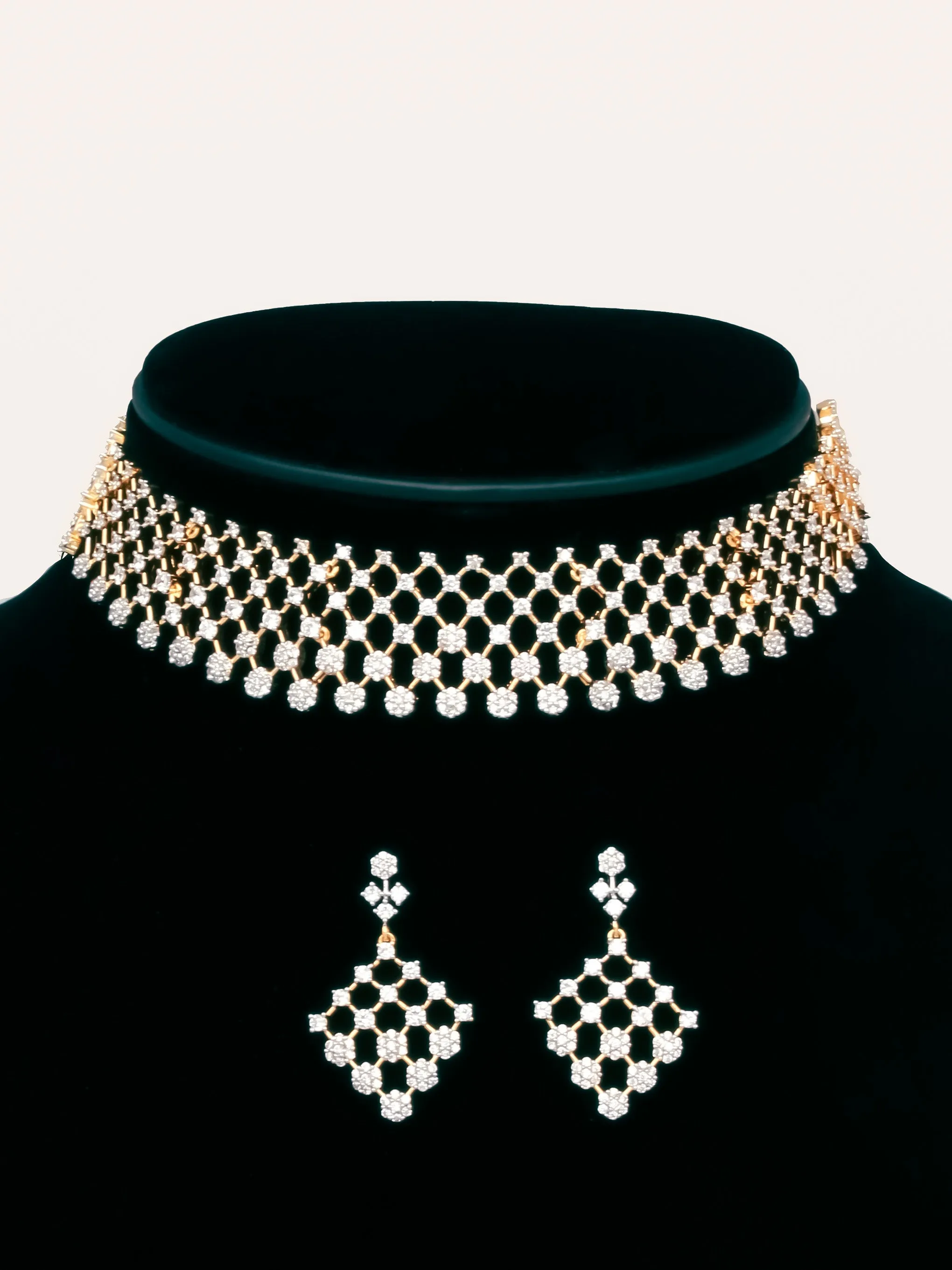 AD Necklace Set With Earrings