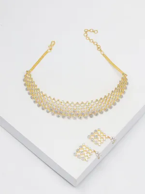 AD Necklace Set With Earrings