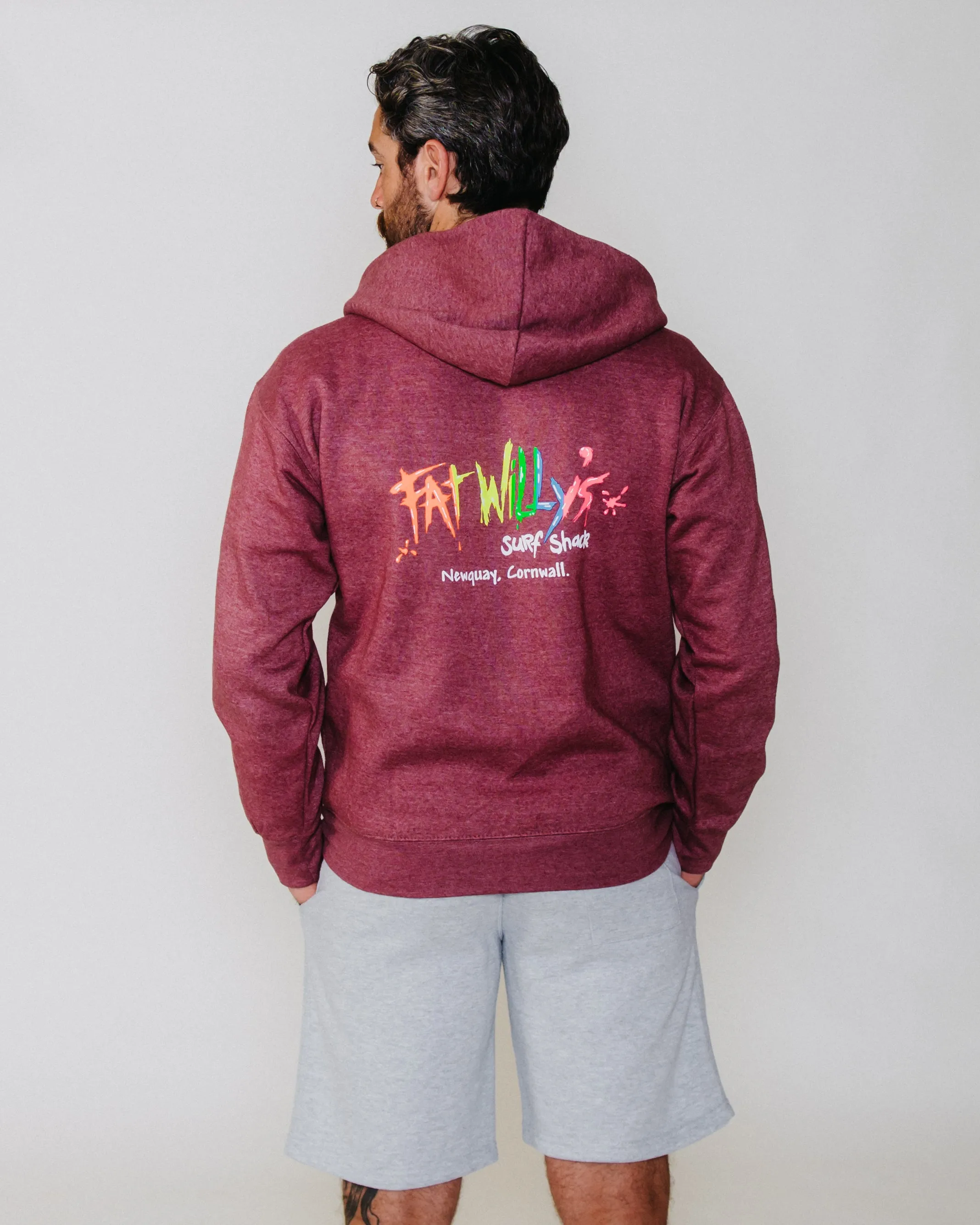 Adult Zip Hoodie Wine Melange