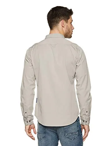 Amazon Brand - INKAST Men's Slim Casual Shirt (IN-S-02C_Grey1 4XL)