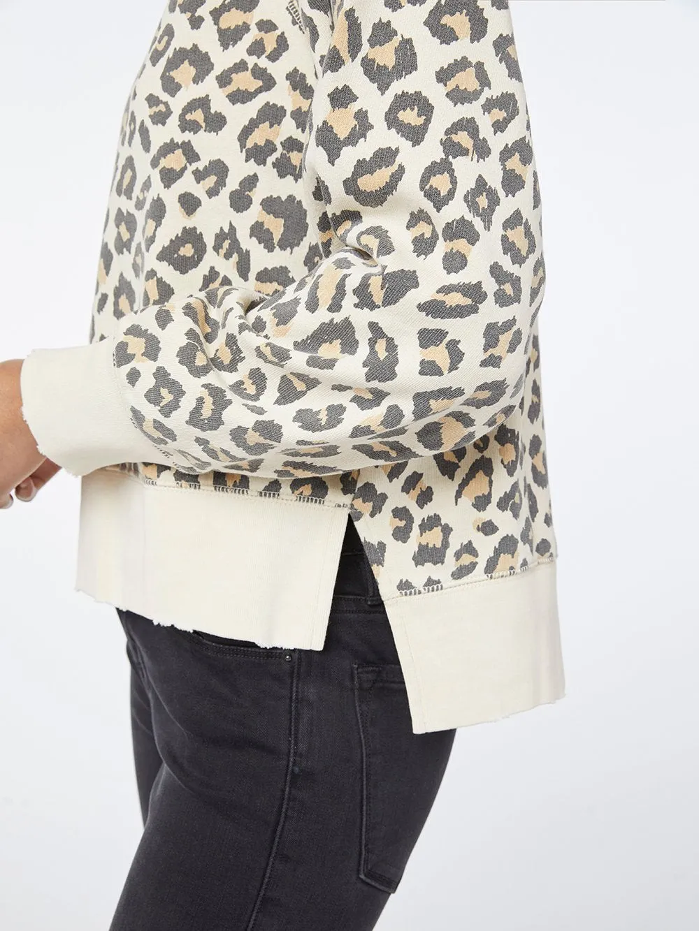 Animal Print Sweatshirt -- Caramel Multi