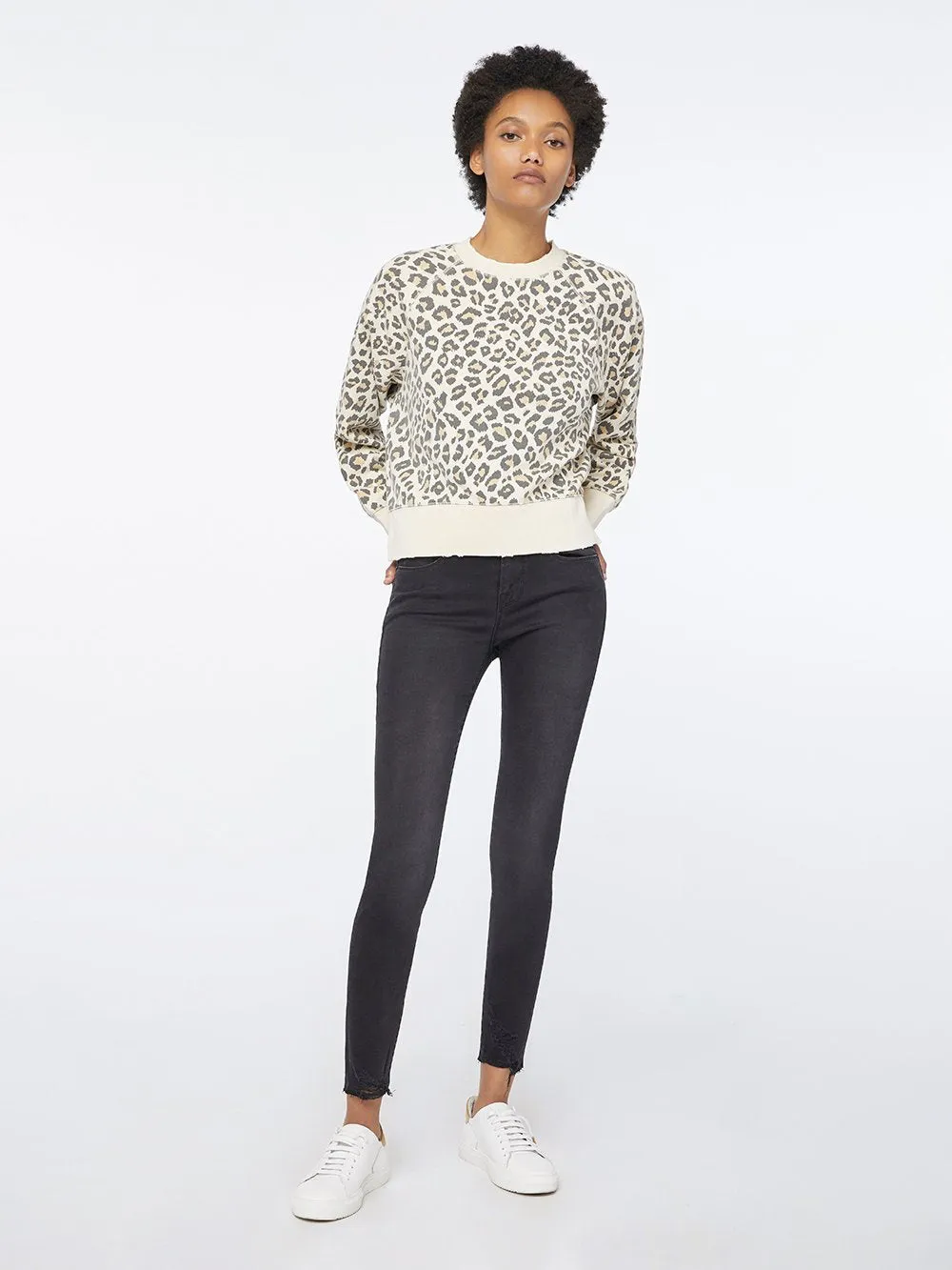 Animal Print Sweatshirt -- Caramel Multi