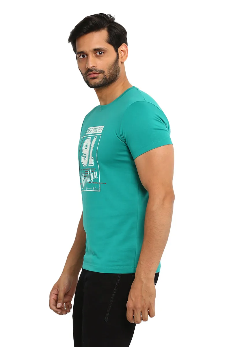 AXMANN Casual T-Shirt (Off White | S Green) Combo Pack