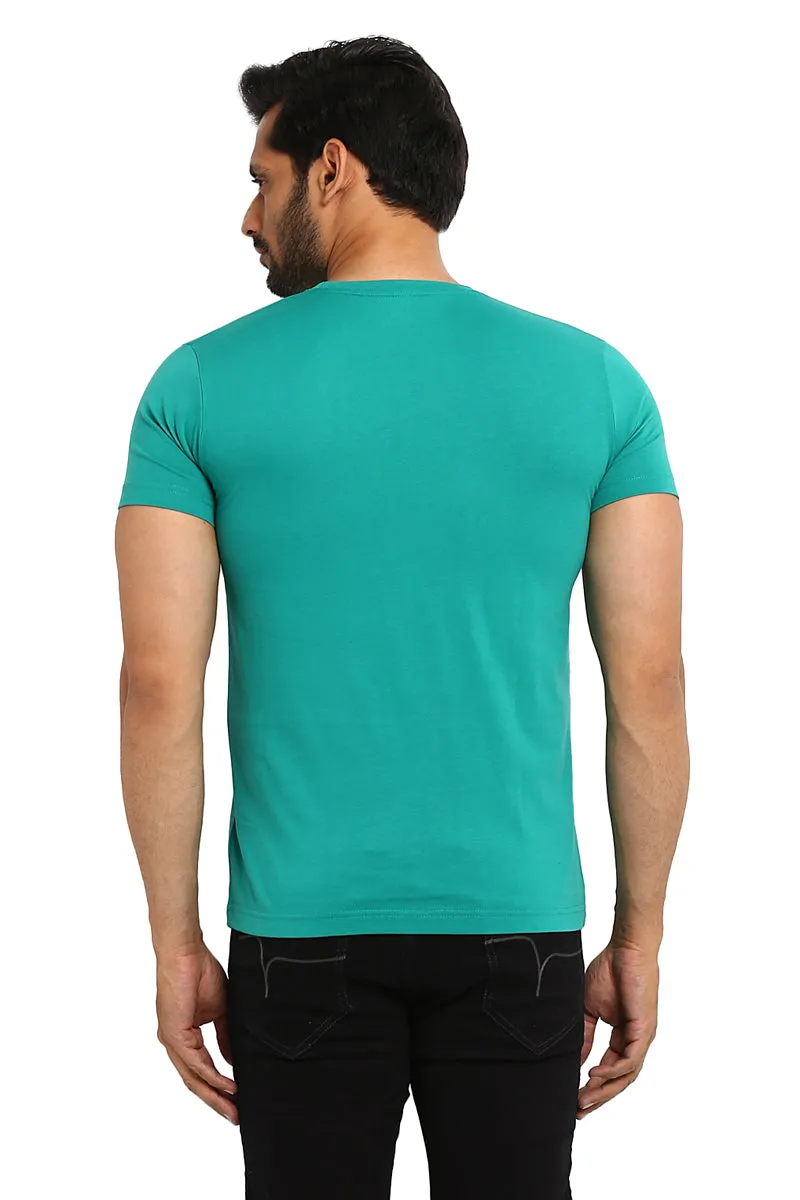 AXMANN Casual T-Shirt (Off White | S Green) Combo Pack