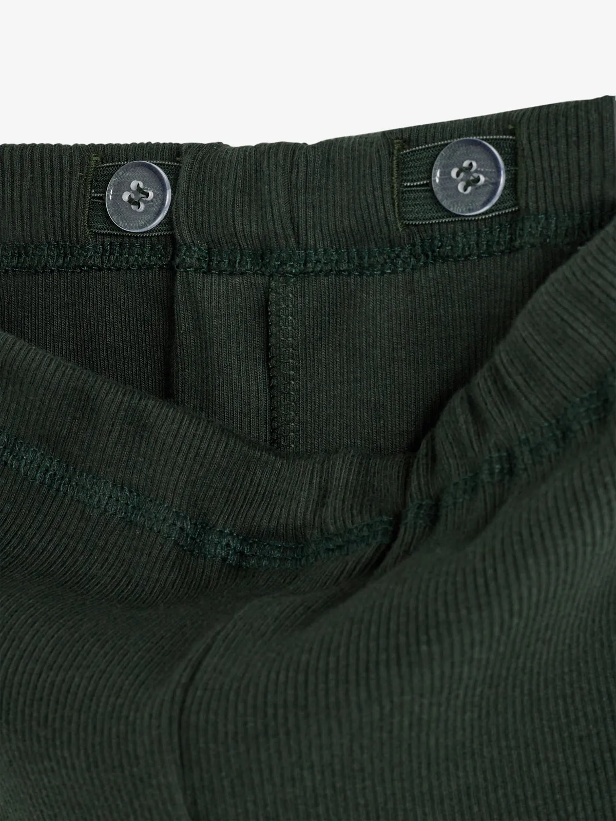 Basic Rib Trousers - Kids - Dark Green