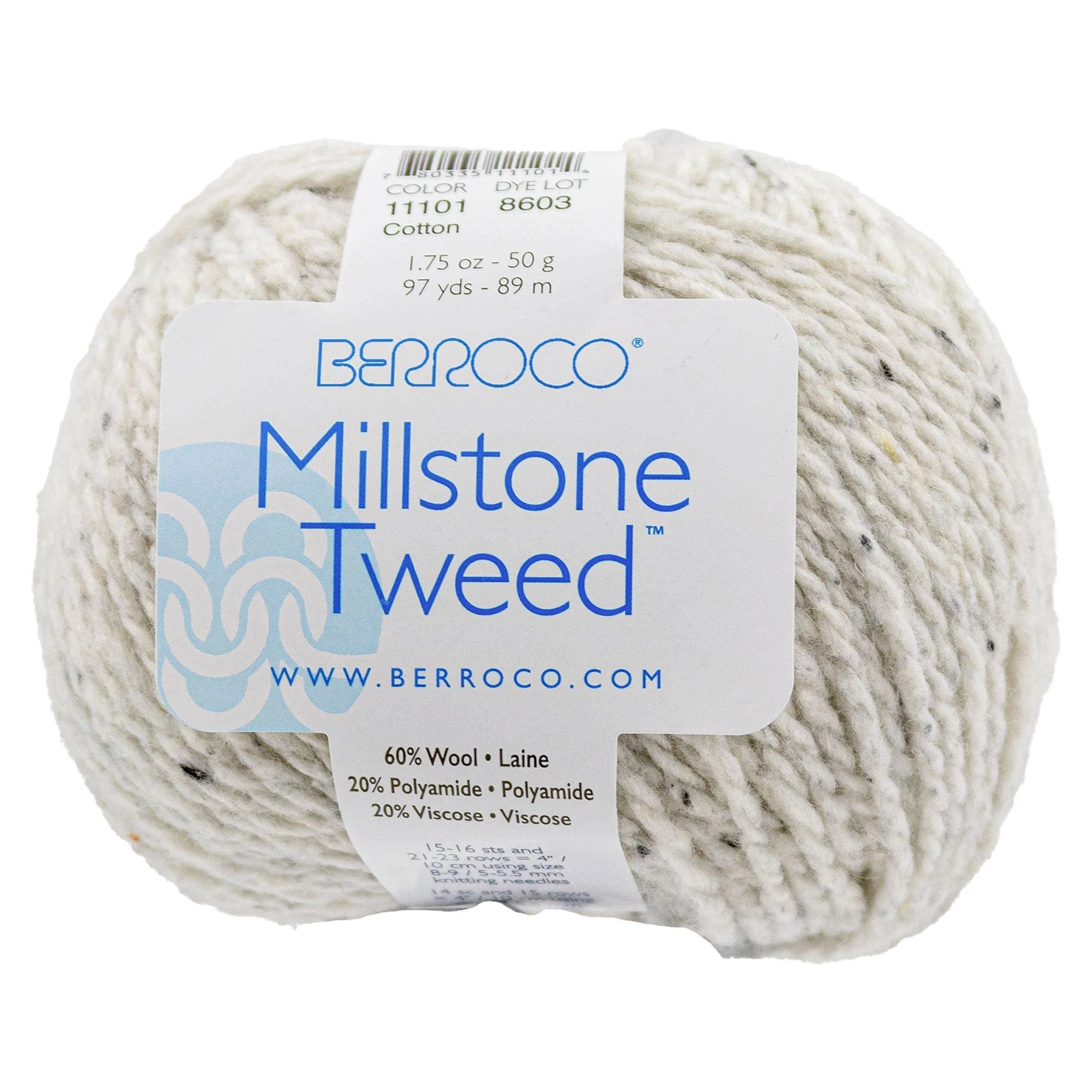 Berroco Millstone Tweed Yarn - 11101 Cotton