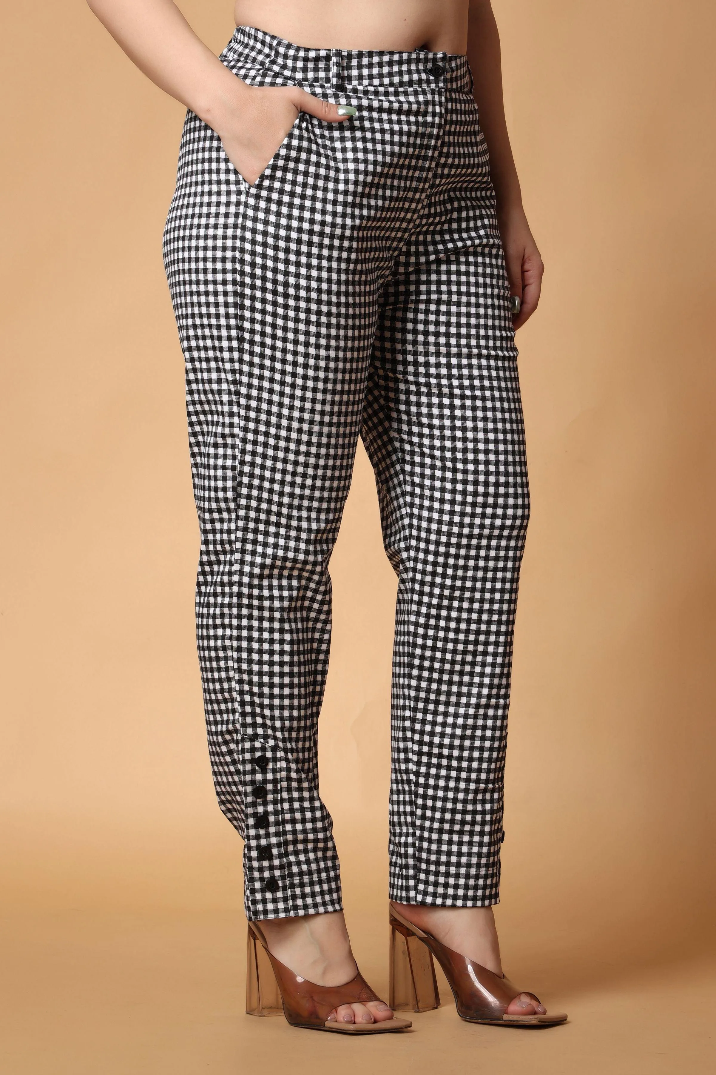 Black & White Checked Pants