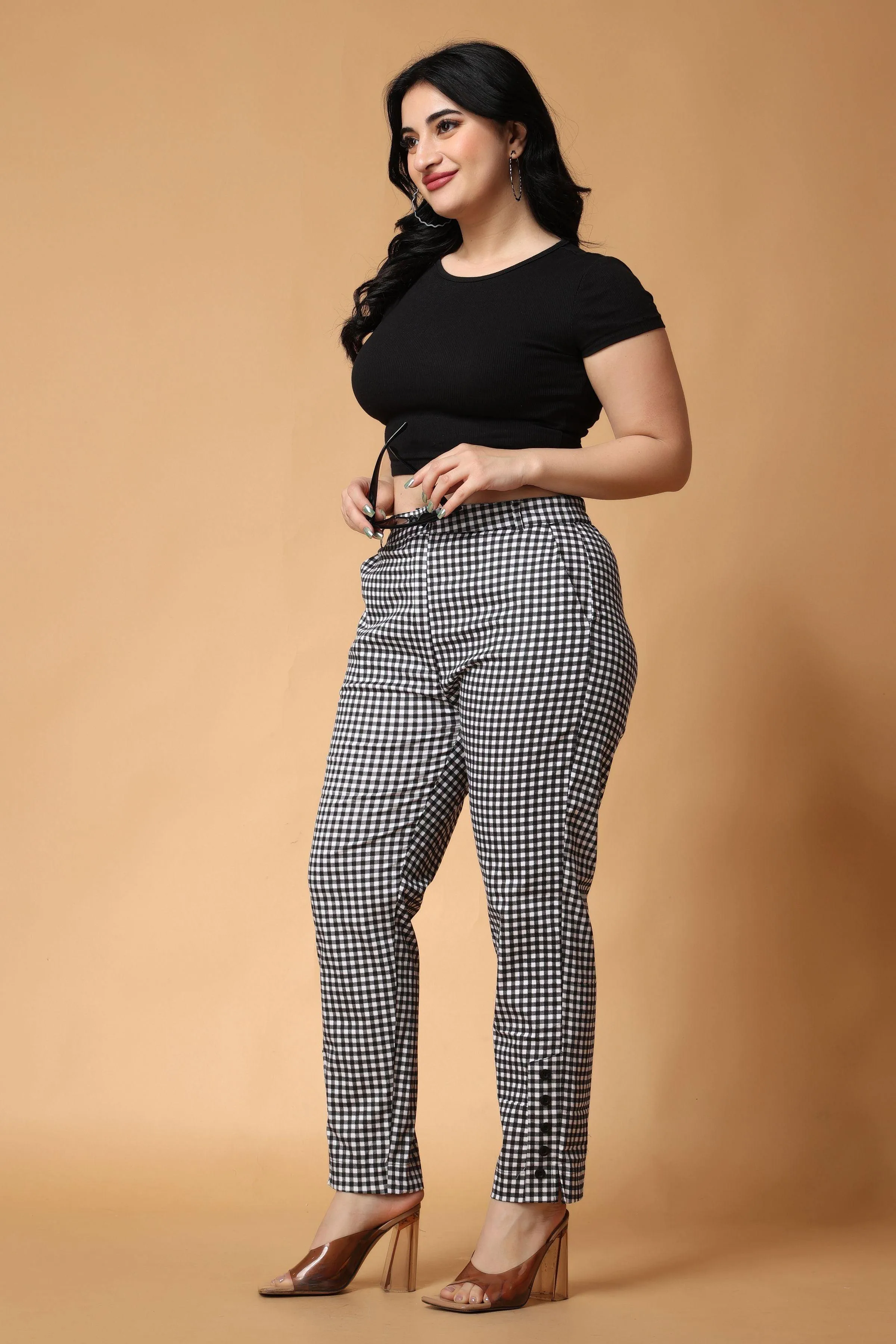 Black & White Checked Pants