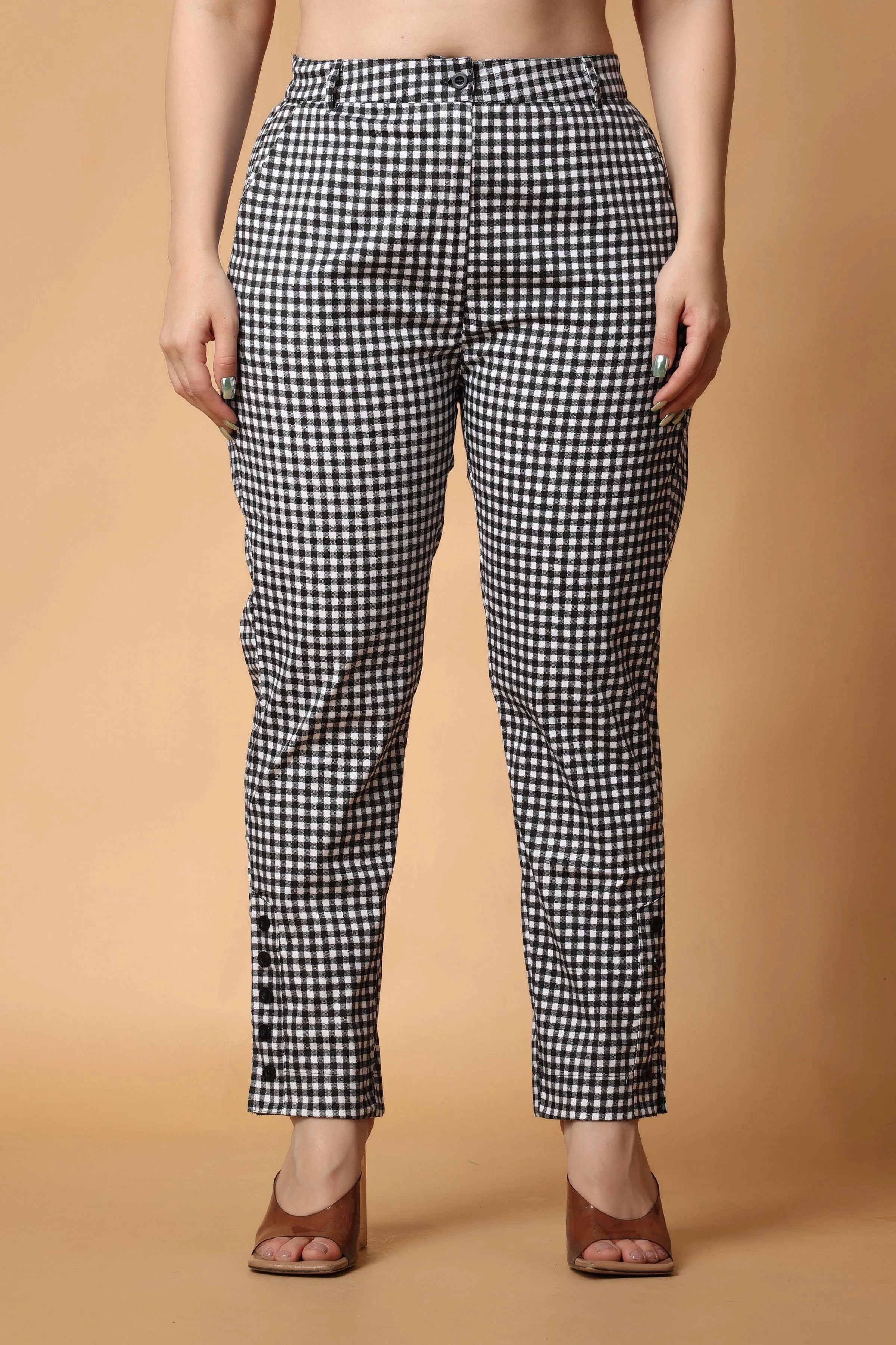 Black & White Checked Pants