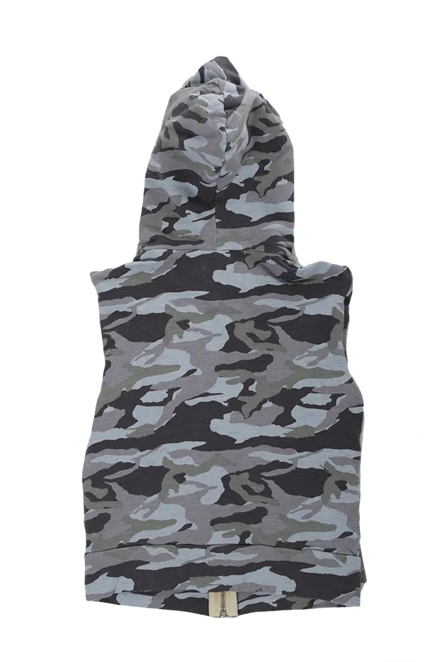 Blue Monrow Kids Camo Zip Hoody