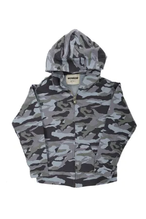 Blue Monrow Kids Camo Zip Hoody