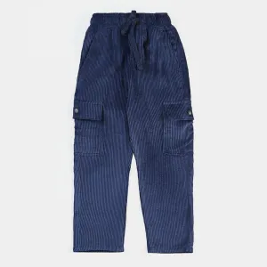 Boys Corduroy Pant Snap-NAVY