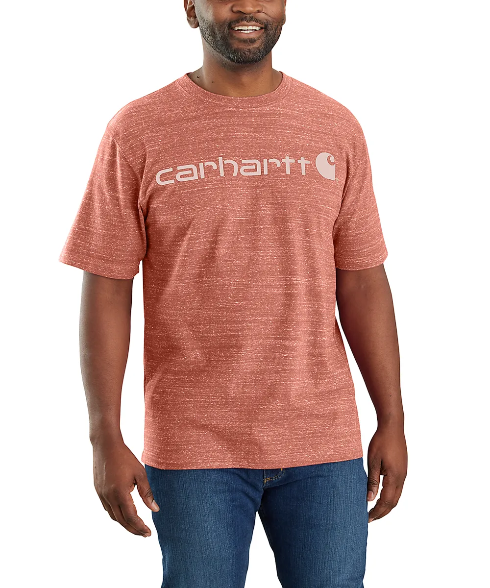 Carhartt K195 Signature Logo T-Shirt - Terracotta Snow Heather