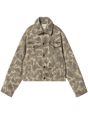 Carhartt WIP Womens Duck Orell Jacket Camo Duck / Black Bleached