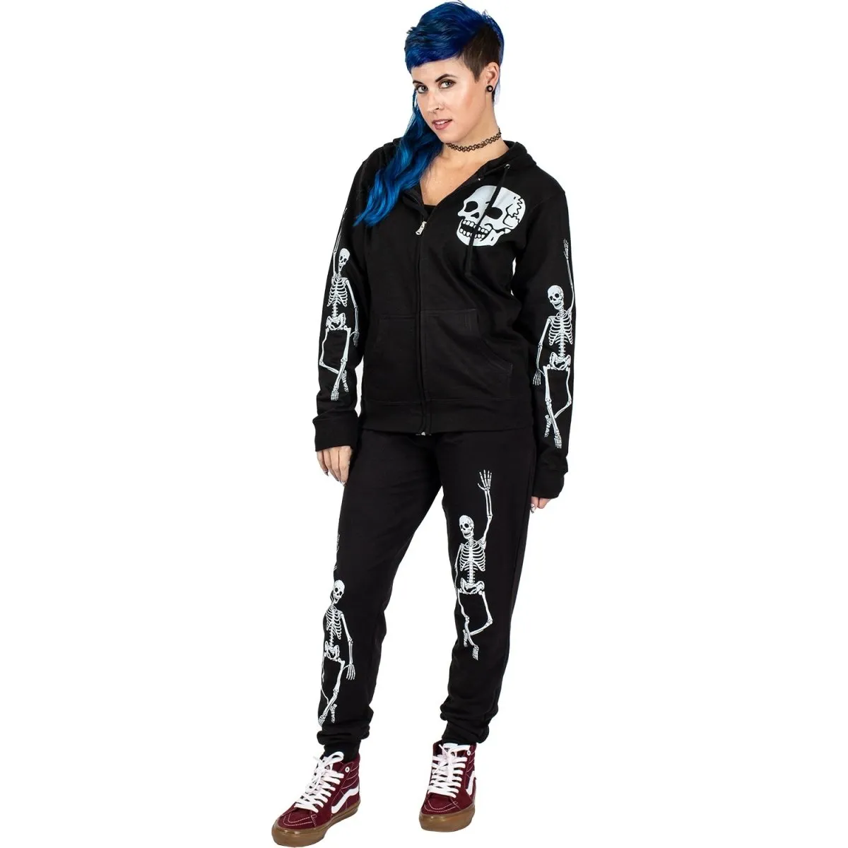 Chillin Skeletons Zip Hoodie