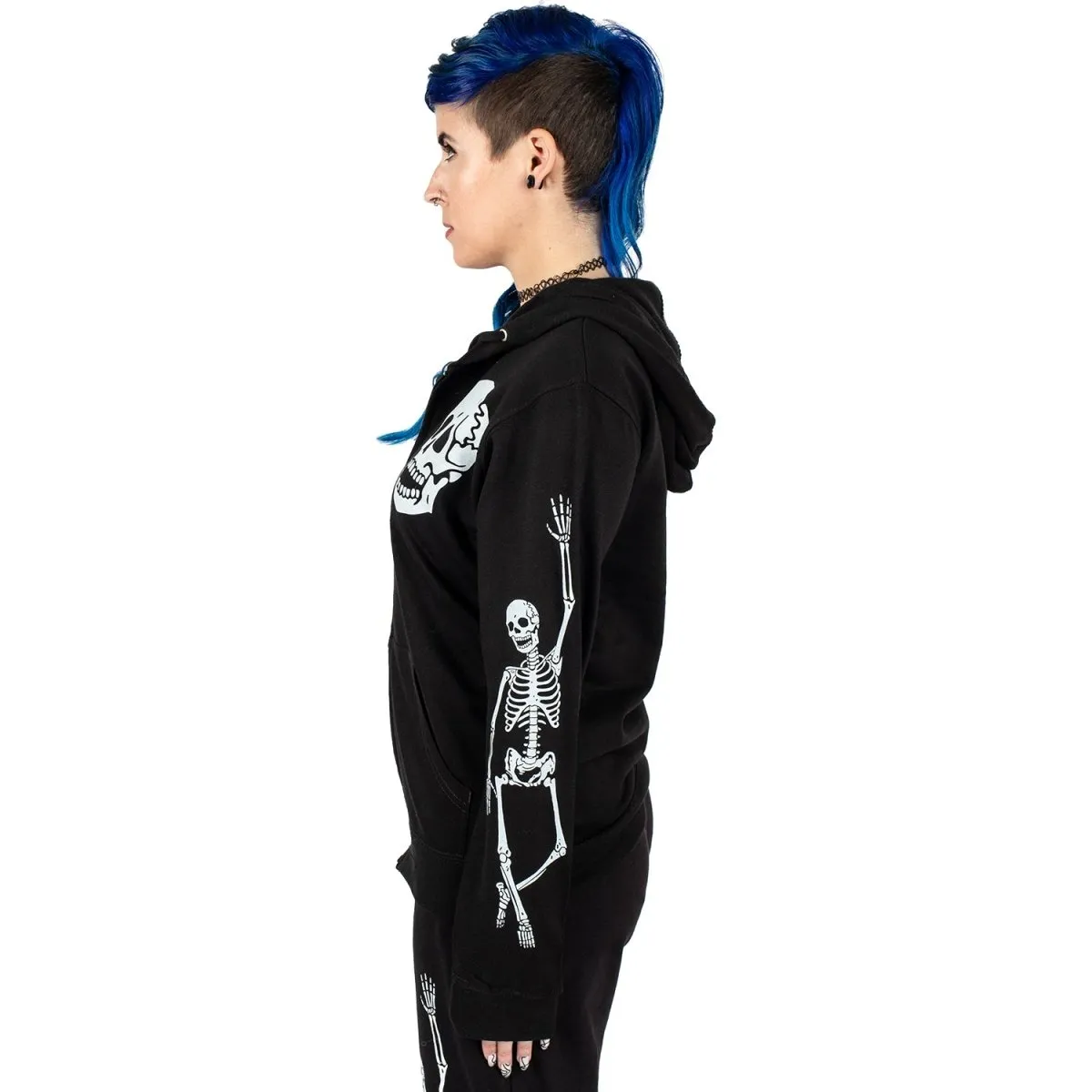 Chillin Skeletons Zip Hoodie