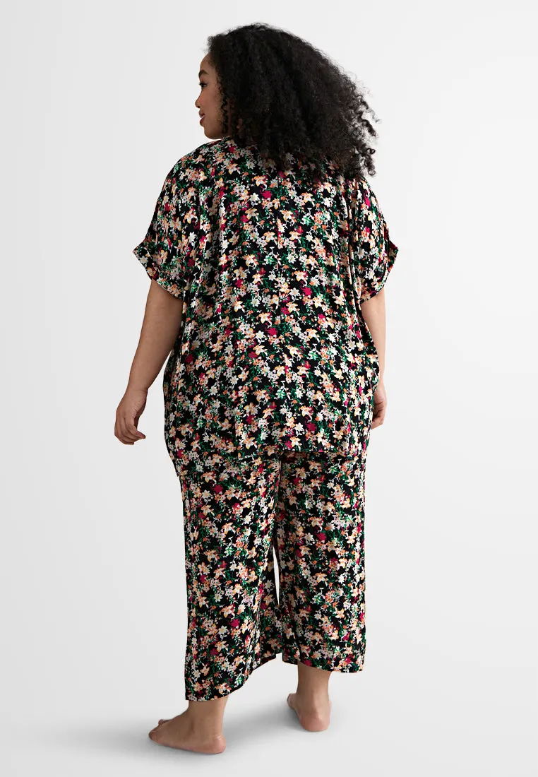 Colby Cotton Rayon Sleepwear Cropped Printed Set