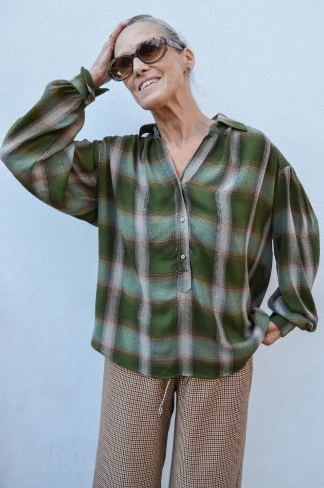 Diega Calbiza Green Check Shirt