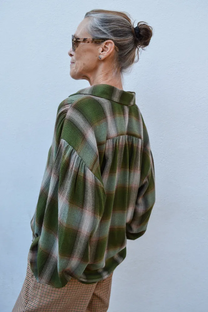 Diega Calbiza Green Check Shirt