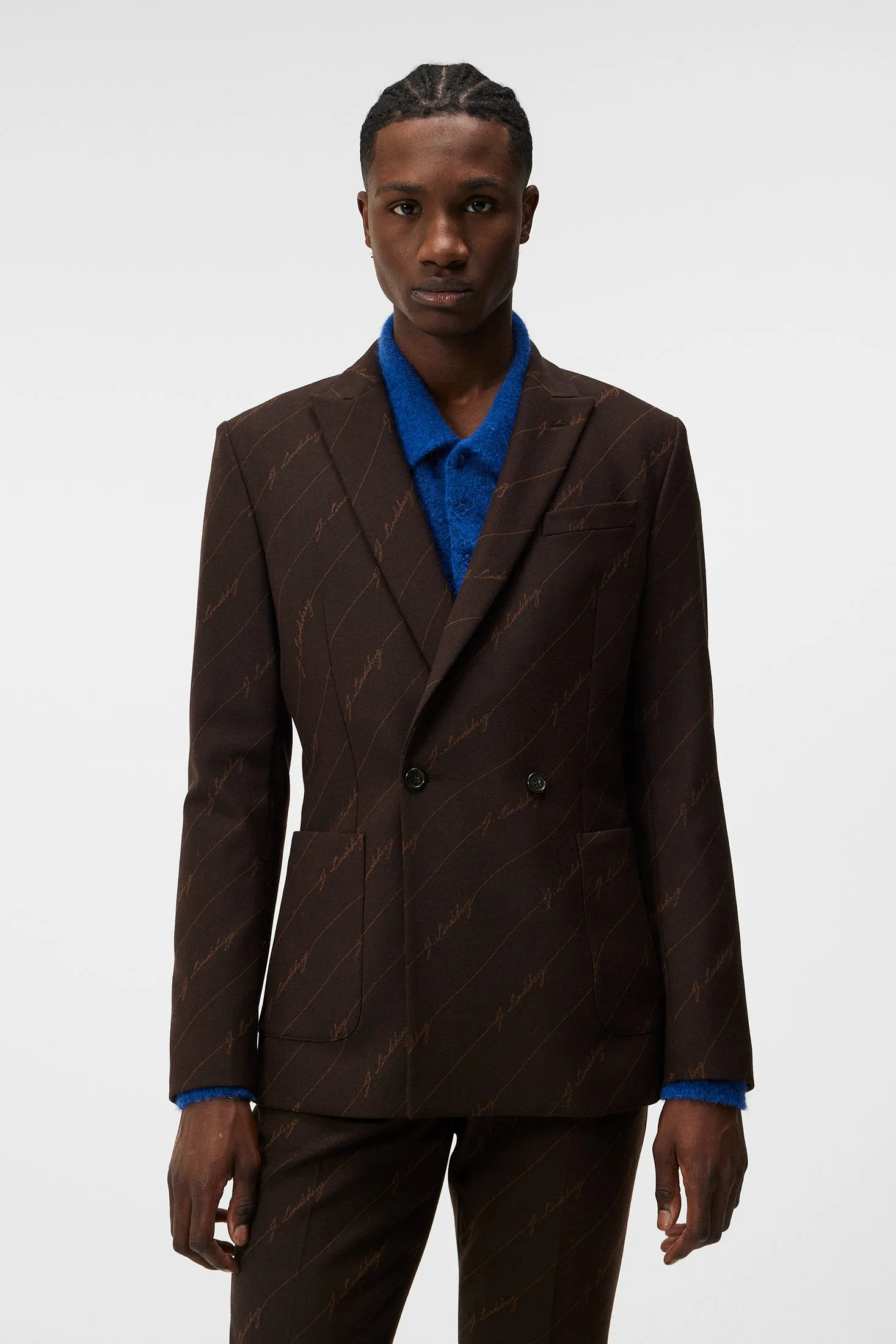 Dries S Brown Stripe Blazer / Delicioso