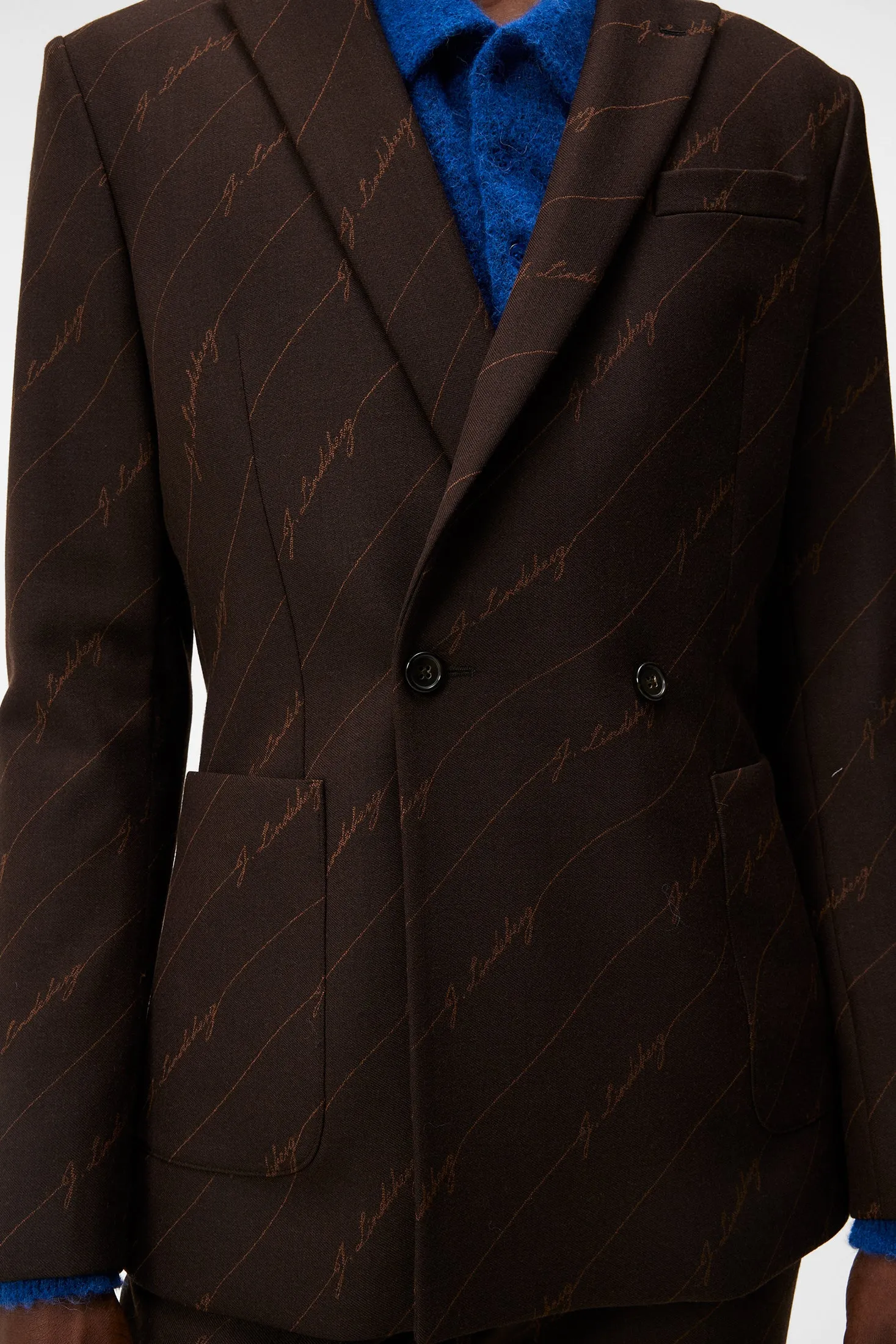 Dries S Brown Stripe Blazer / Delicioso