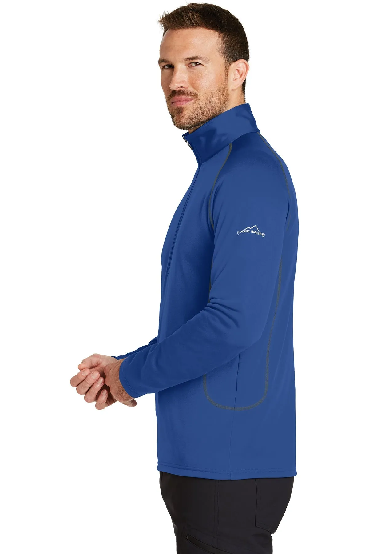 Eddie Bauer Custom Half-Zip Layer Fleece Jackets, Cobalt Blue