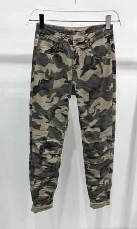 Esme Knee Patch Camo Denim Pant