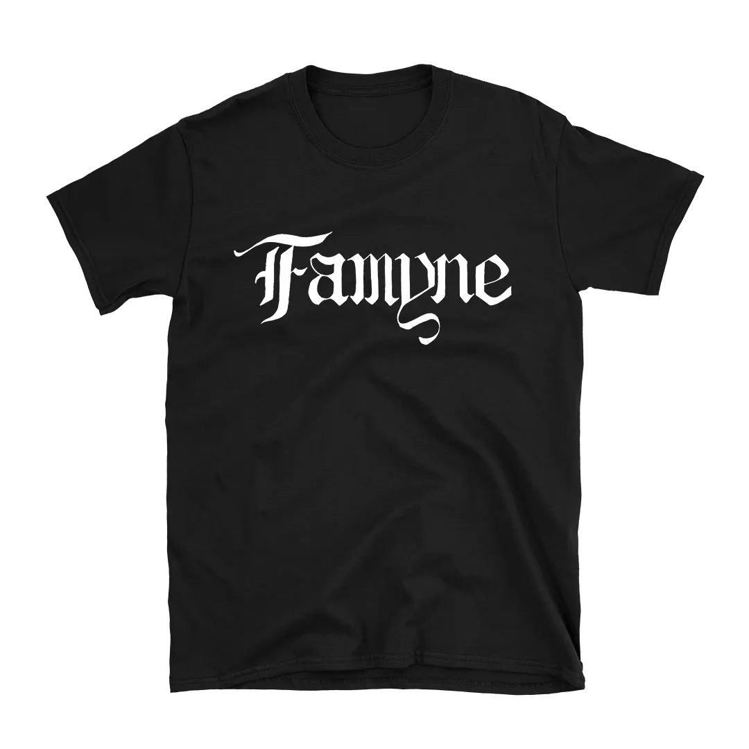 Famyne - White Logo T-Shirt - Black