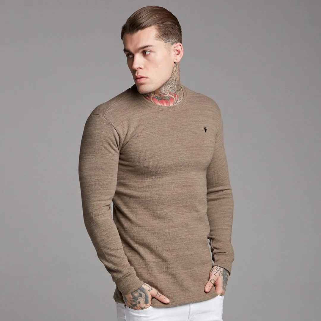 Father Sons Classic Brown Super Slim Sweater - FSH229