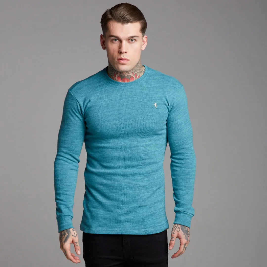 Father Sons Classic Teal Super Slim Sweater - FSH232