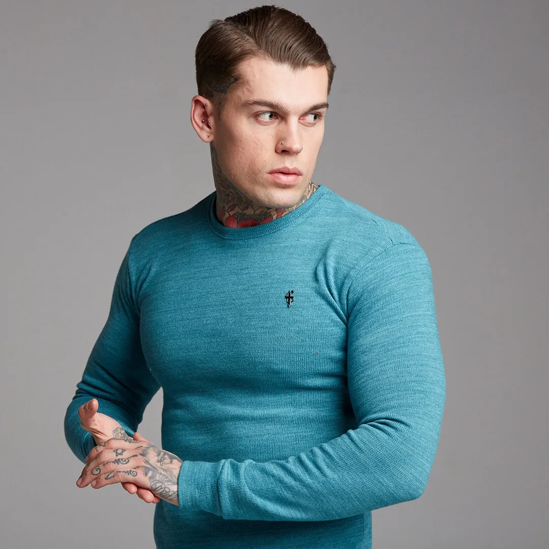 Father Sons Classic Teal Super Slim Sweater - FSH232