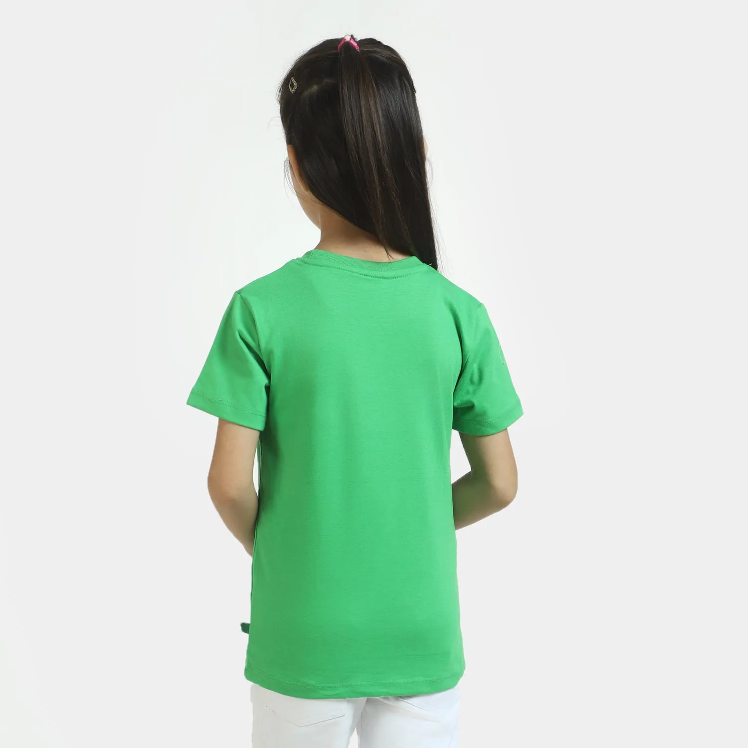 Girls T-Shirt Jashn-E-Azadi Pakistan CLASSIC GREEN