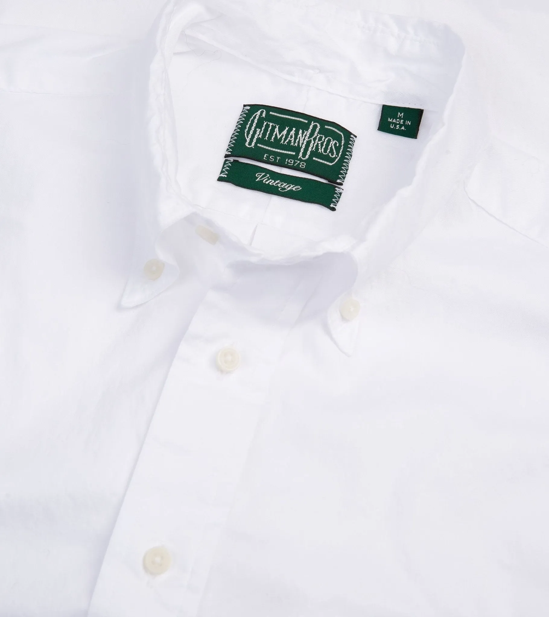 Gitman Vintage Zephyr Cotton Shirt: White