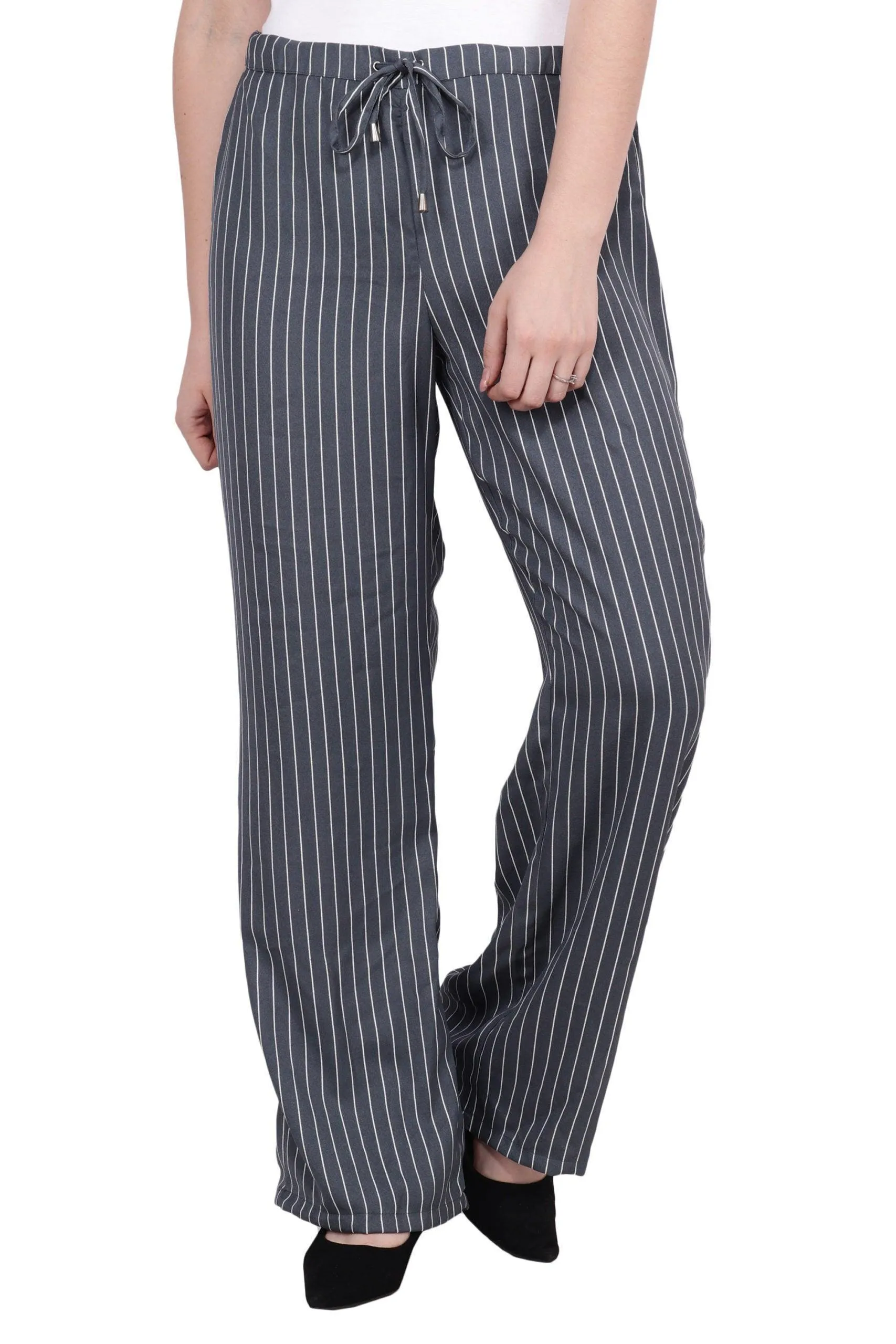 Grey Striped Pants