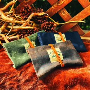 Handmade Waxed Canvas Bushcraft Roll Pouch For Pipe Tobacco Stove EDC  (Various Colors)