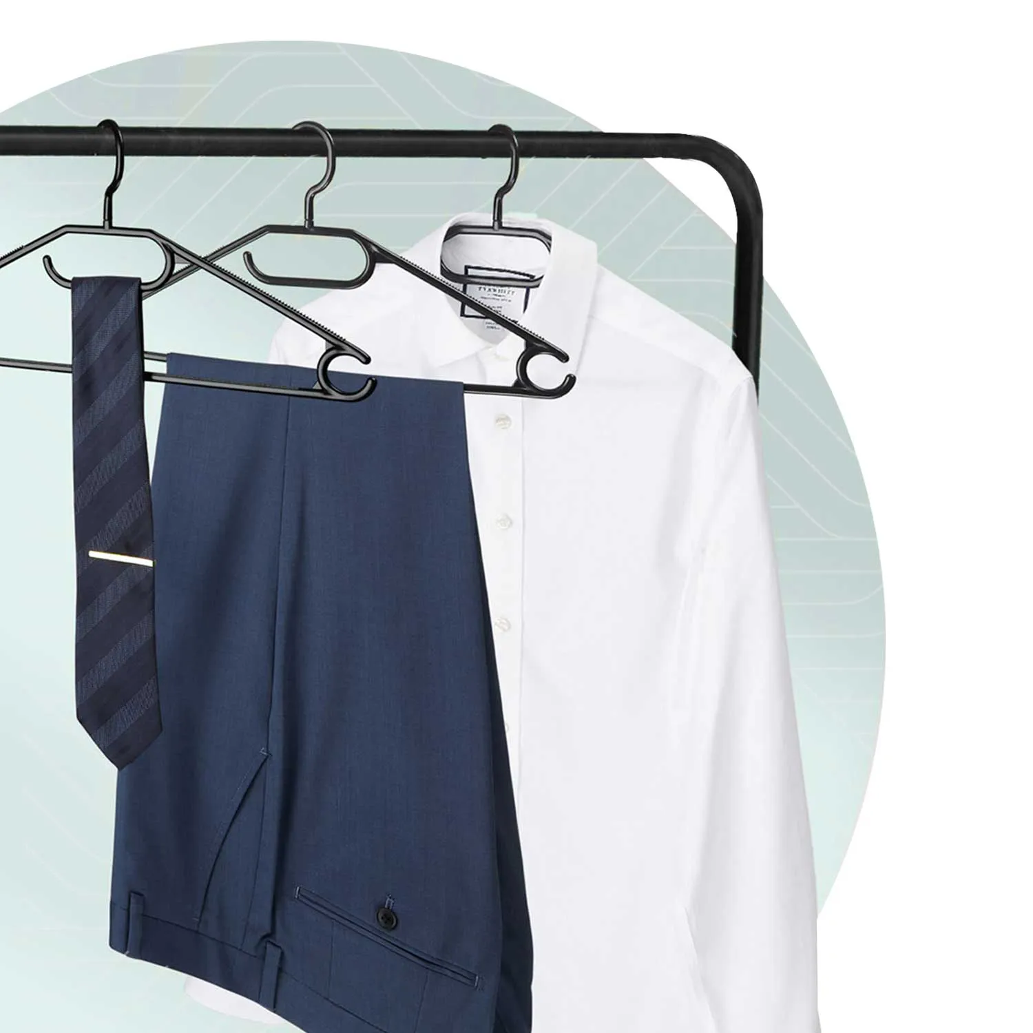 Heavy Duty Swivel Hook Hangers - Space Saving & Non Slip Coat Hangers with Rotating Hook & Tie