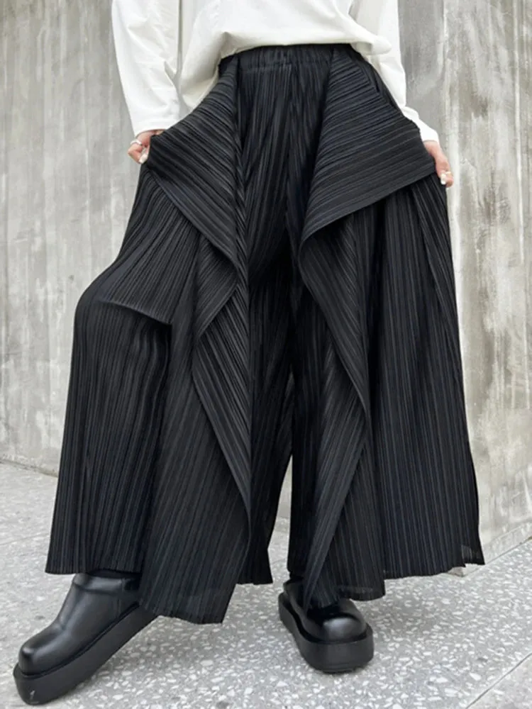 HEYFANCYSTYLE Modern Asymmetric Wide Leg Trousers