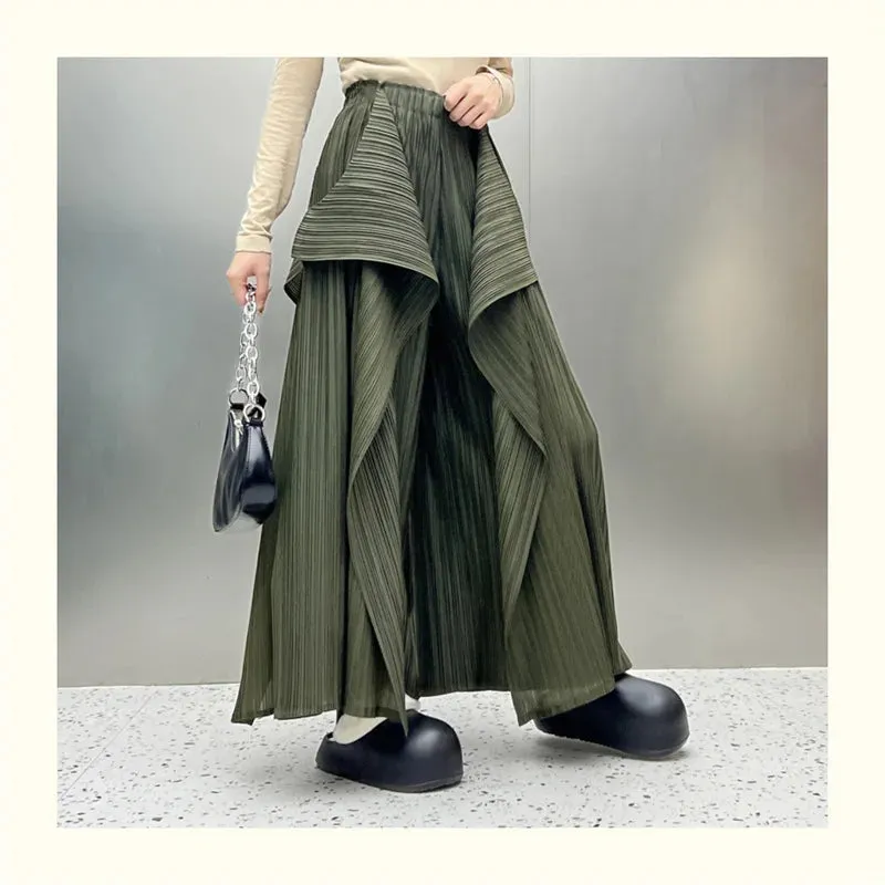 HEYFANCYSTYLE Modern Asymmetric Wide Leg Trousers