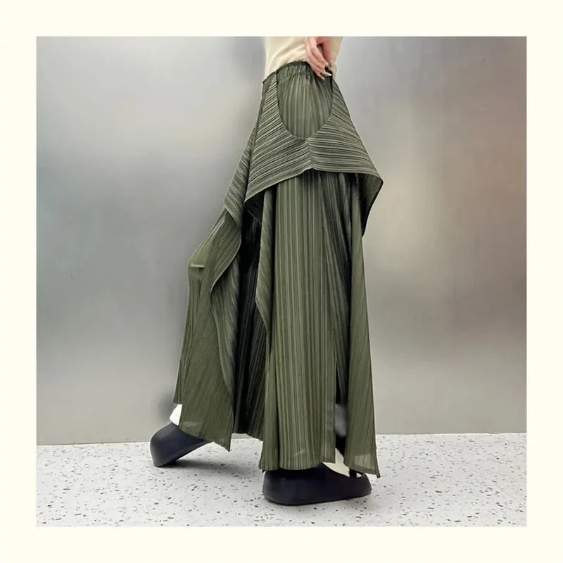 HEYFANCYSTYLE Modern Asymmetric Wide Leg Trousers