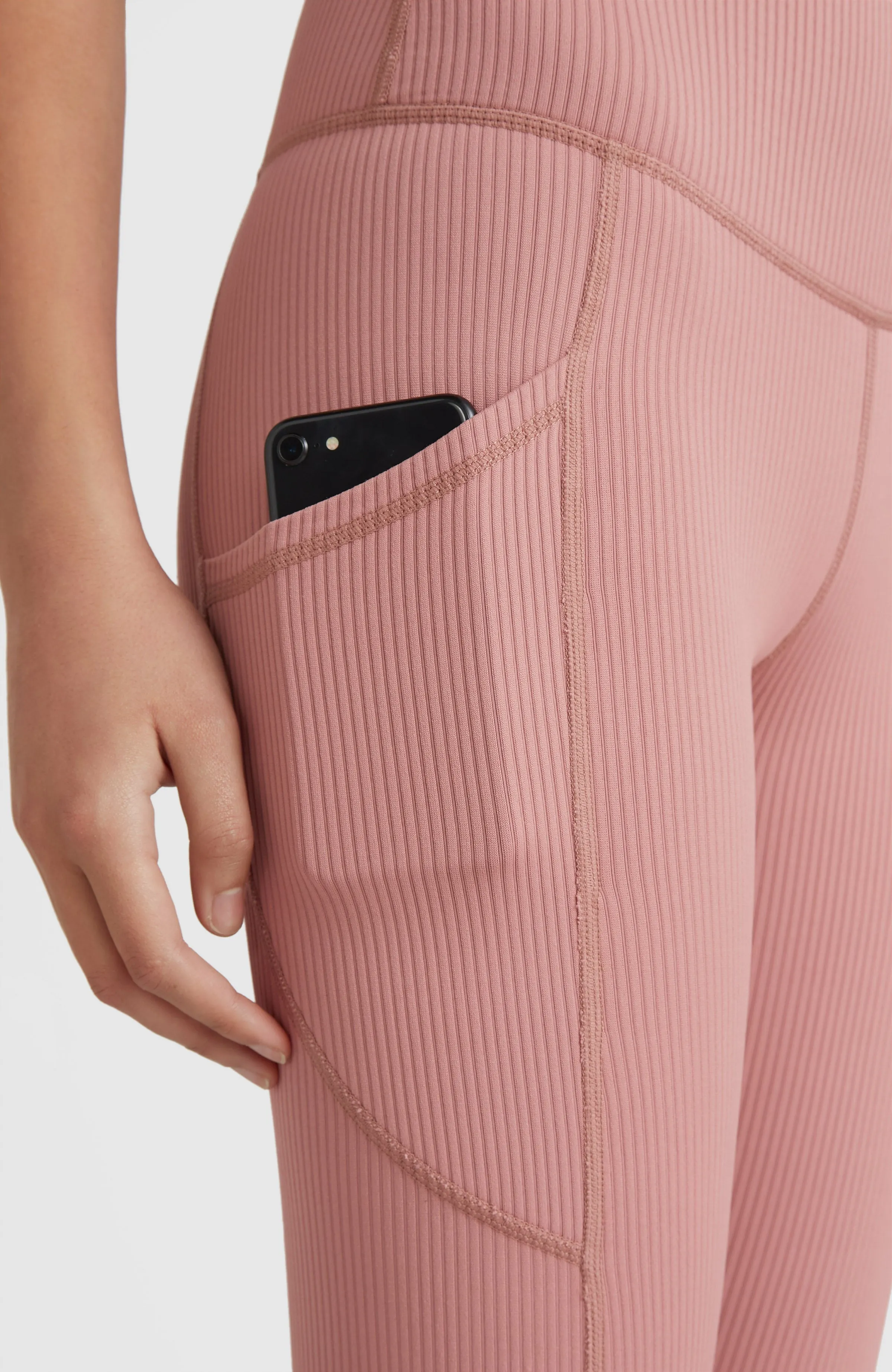 Hike Rib High Waist Legging | Ash Rose