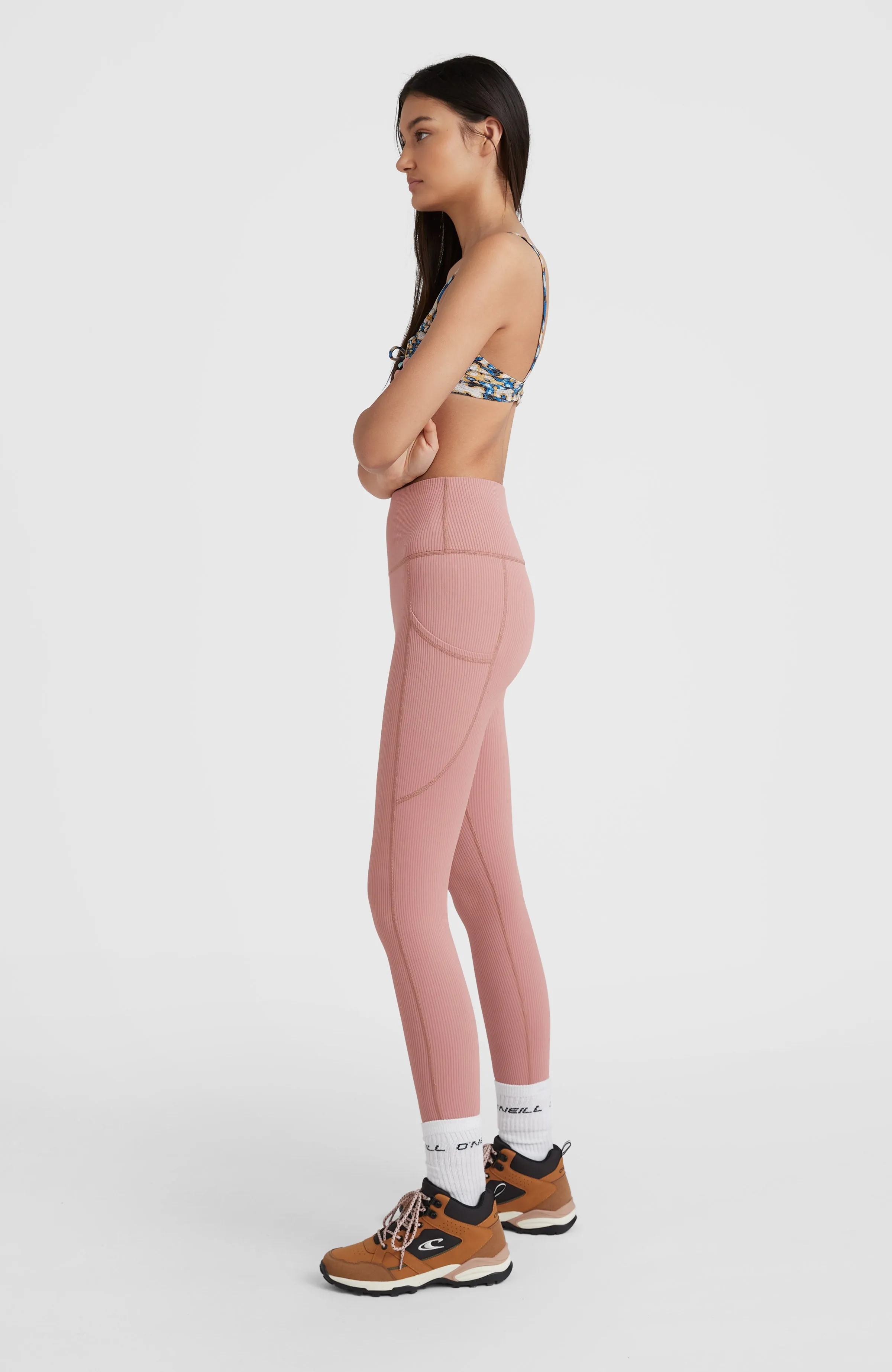 Hike Rib High Waist Legging | Ash Rose