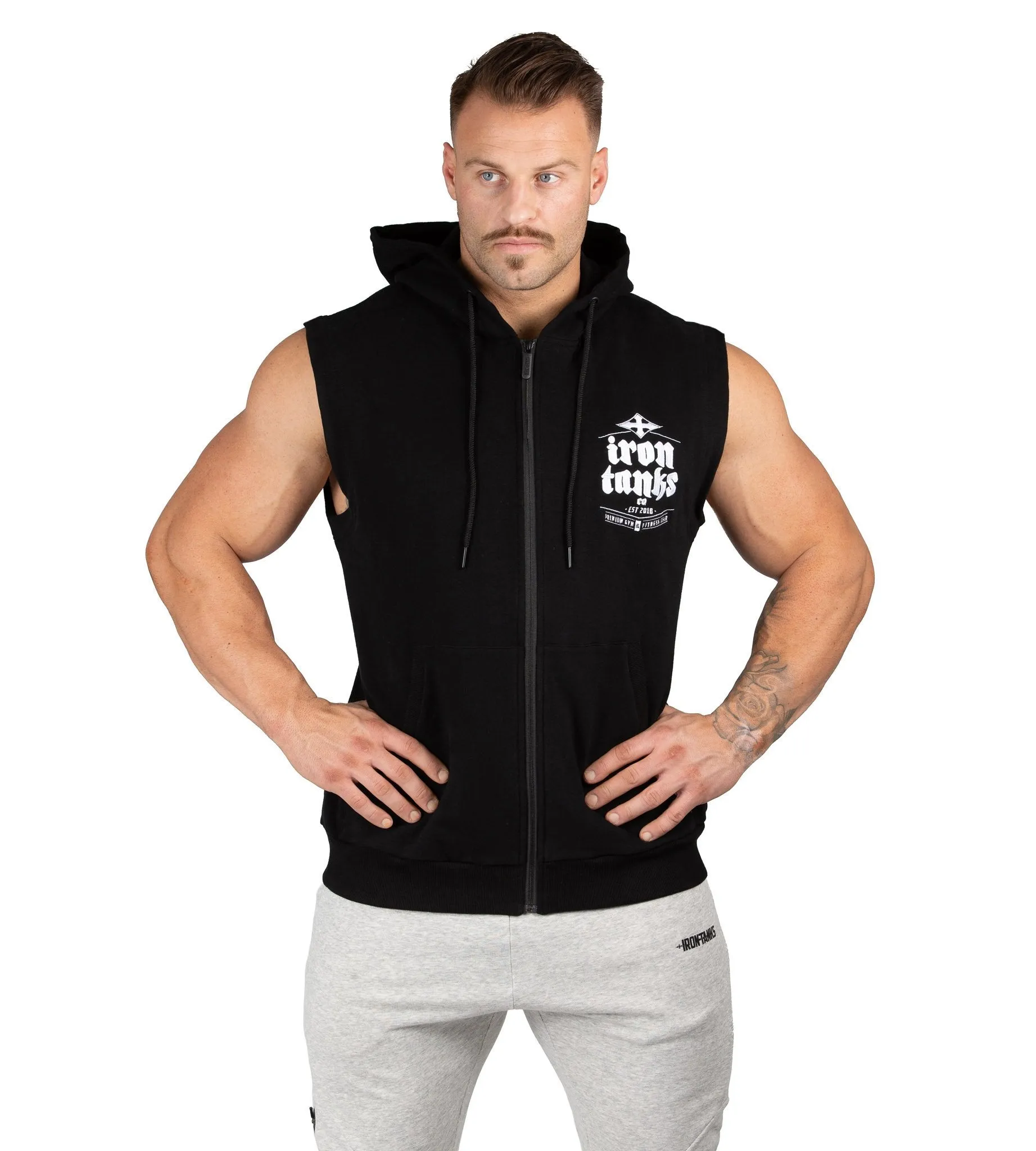 Hulk Sleeveless Hoodie III - Black