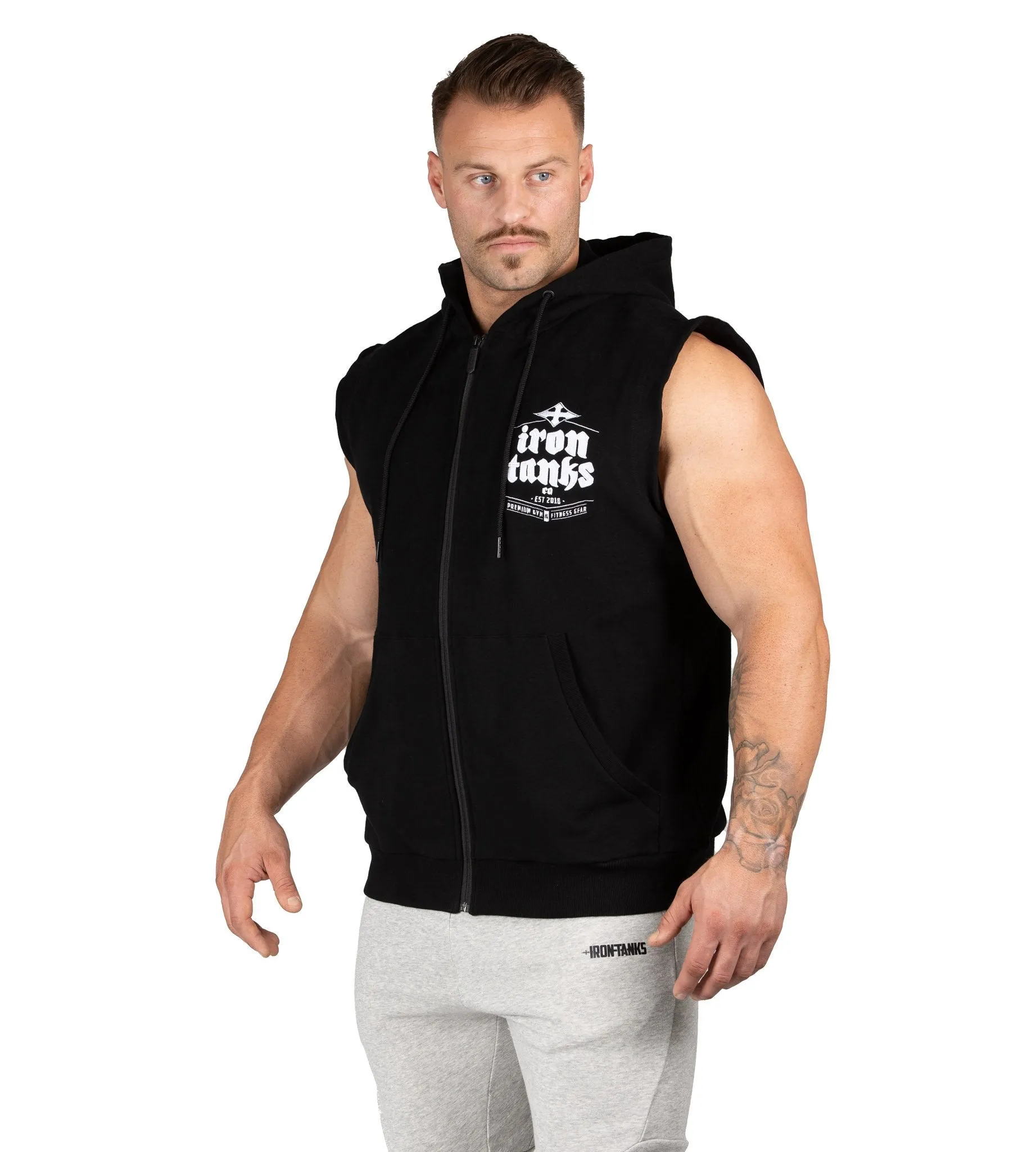 Hulk Sleeveless Hoodie III - Black