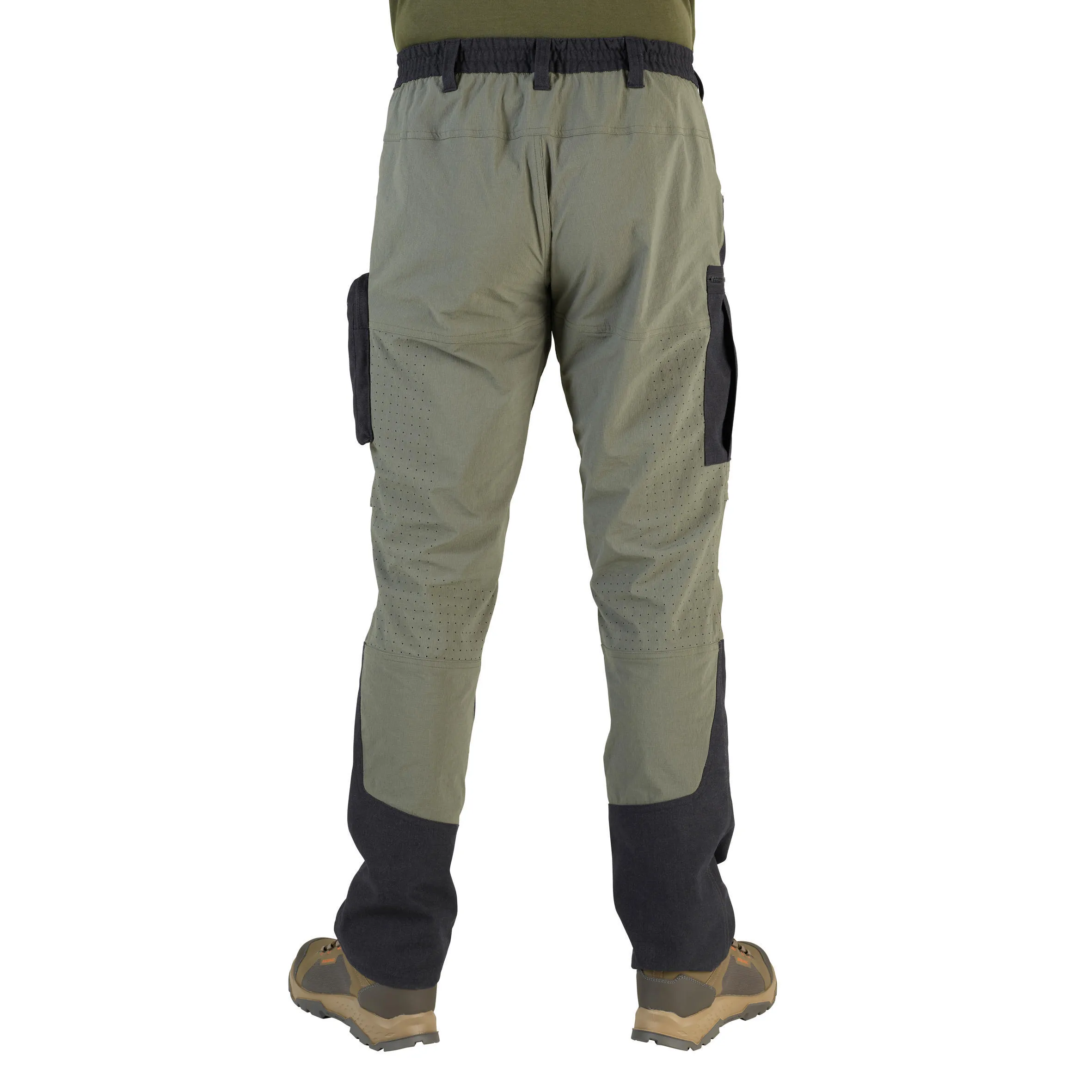 Hunting trousers 900 light durable breathable green SOLOGNAC, khaki brown