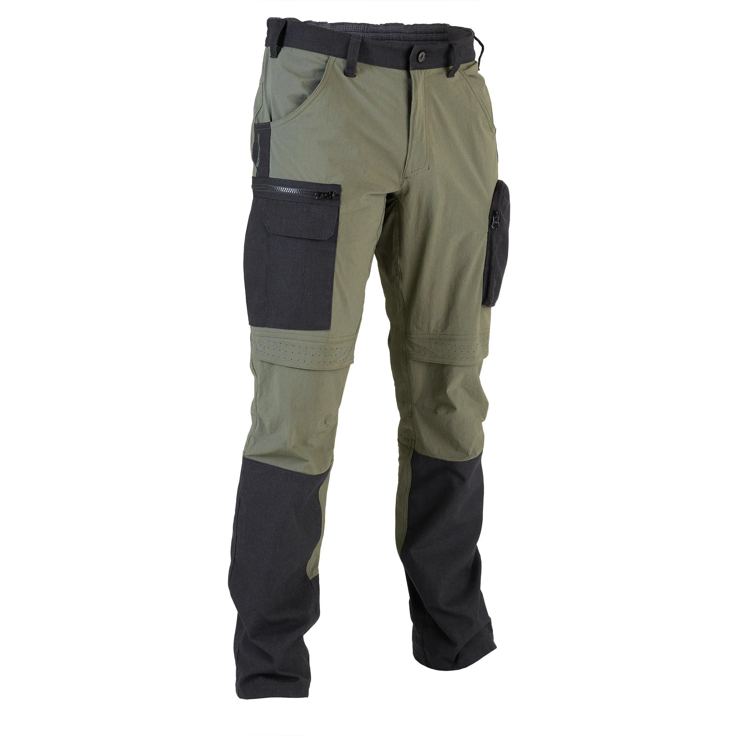 Hunting trousers 900 light durable breathable green SOLOGNAC, khaki brown