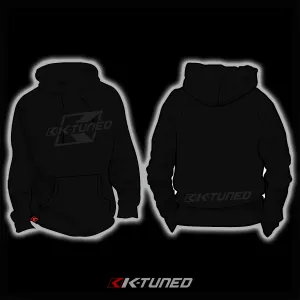 K-Tuned Hoodie/Pullover - Medium (Grey on Black) - KTD-HD3-M