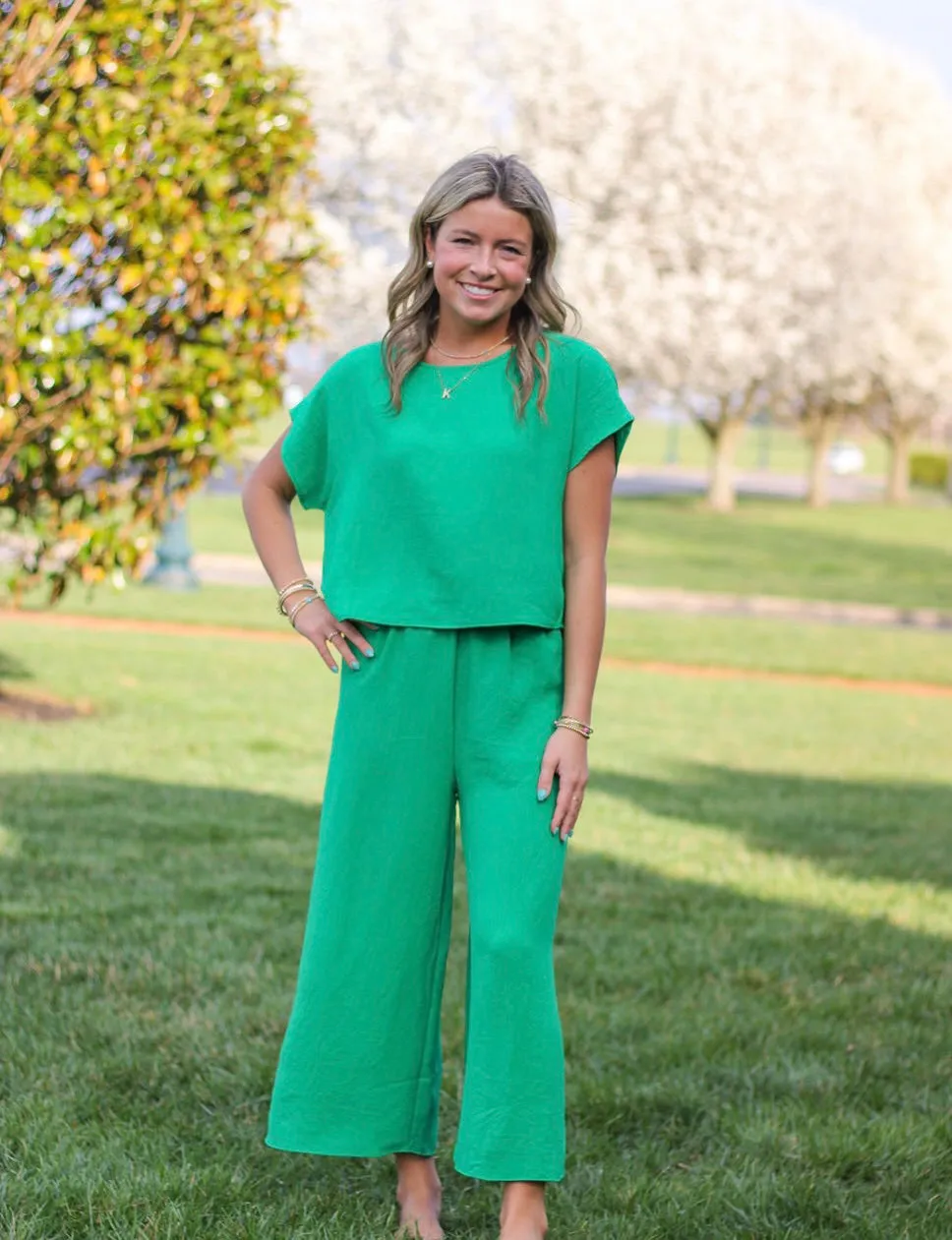 Kelly Green Spritz Pant Set