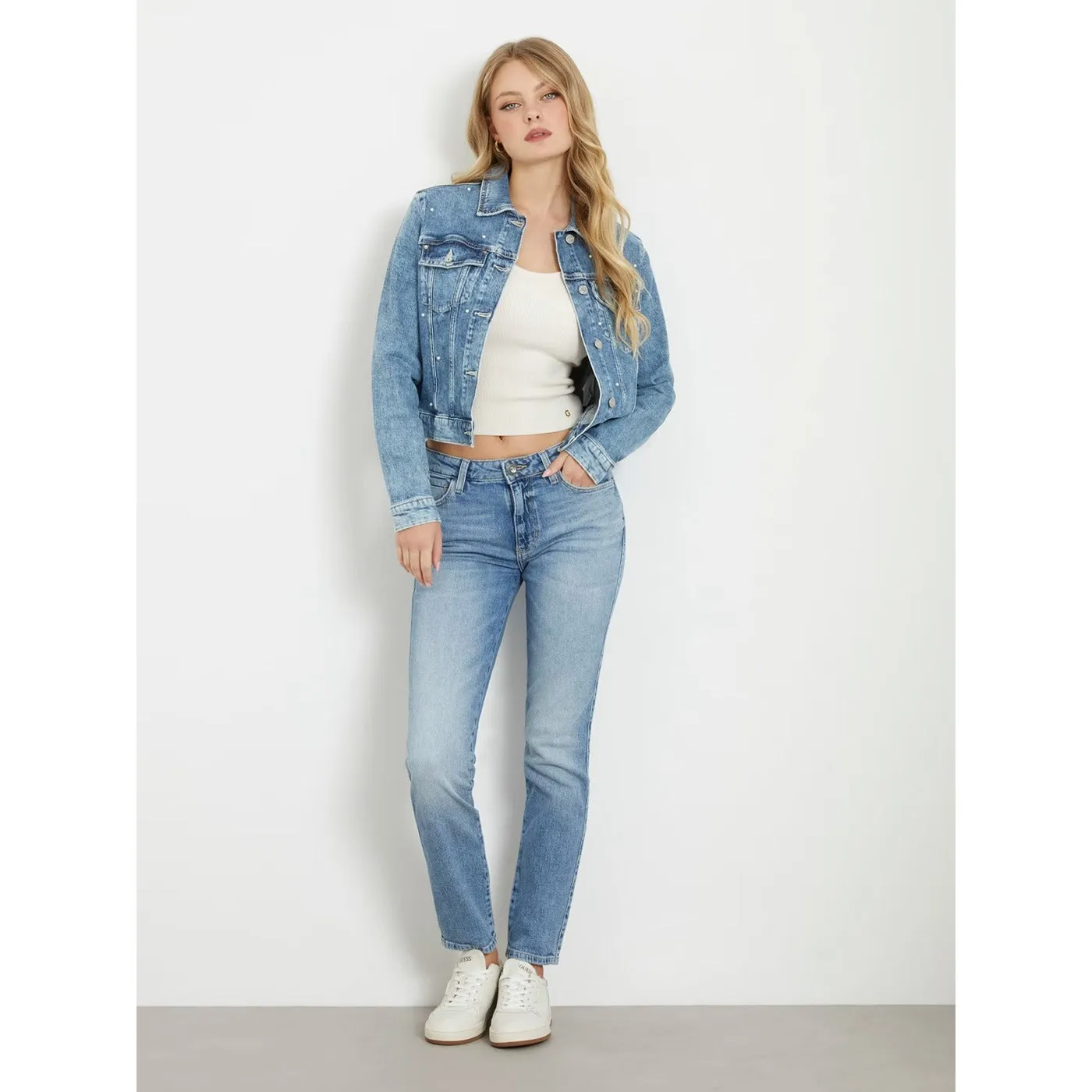 Light Blue Mid Rise Skinny Jeans