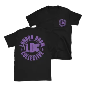 London Doom Collective - Purple Logo Double Sided T-Shirt - Black